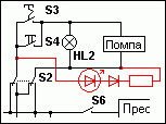Схема включения светодиодной индикации